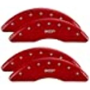 MGP Caliper Covers 23239SMGPRD MGP Red Powder Coat Finish, Silver Characters, Set of 4