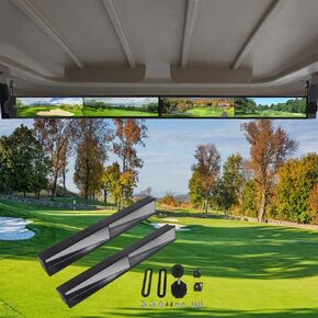 Golf Cart Mirror,Universal 4 Panel Mirror fits Golf Carts EZGO, Club CAR ，Yamaha（Rear View Mirror ）