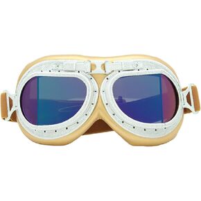 Motorcycle Goggle Vintage Aviator Pilot Style Motorcycle Cruiser Scooter Goggle for Man,Women, Adult