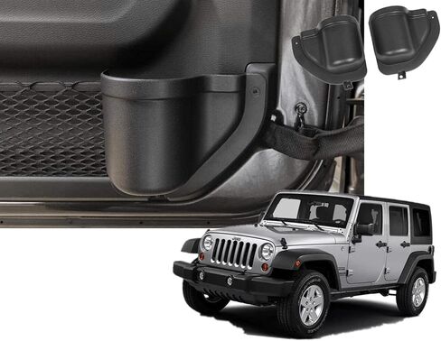 جيوب تخزين للباب الأمامي لسيارة 2018-2023 Jeep Wrangler JL JLU Rubicon Sport Sahara Gladiator JT، صينية تنظيم الباب الأمامي الداخلية in Kuwait