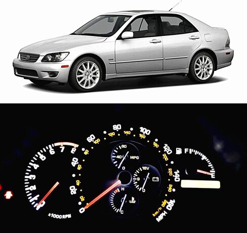 WLJH Extremely Bright Blue Dash Instrument Panel Gauge Cluster Led Light Bulbs Kits For Lexus IS300 2001-2005, Pack of 5 in Saudi Arabia