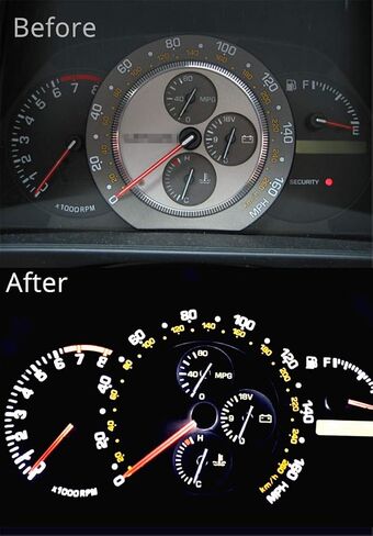WLJH Extremely Bright Blue Dash Instrument Panel Gauge Cluster Led Light Bulbs Kits For Lexus IS300 2001-2005, Pack of 5 in Saudi Arabia