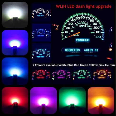 WLJH Extremely Bright Blue Dash Instrument Panel Gauge Cluster Led Light Bulbs Kits For Lexus IS300 2001-2005, Pack of 5 in Saudi Arabia