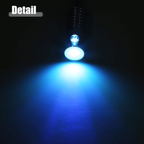 ACROPIX 3 مم 0.12 بوصة 2 واط LED مصدر ضوء ألومنيوم ديكور إضاءة USB LED للسيارة DIY أزرق ثلجي - حزمة من 1 in Saudi Arabia