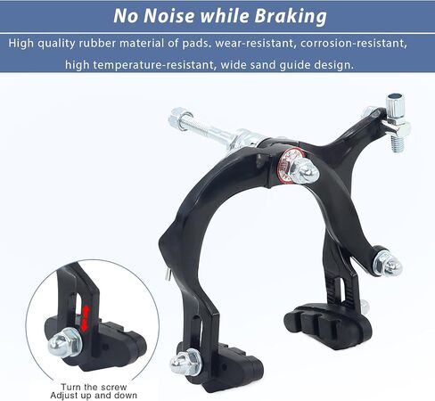 Bike Caliper Brake Set Front and Rear Bike Brake Lever with Cables Bike Brake Pads Aluminum Alloy Brake Lever for Road Bike Hybrid Bike Cruiser Bike in Saudi Arabia