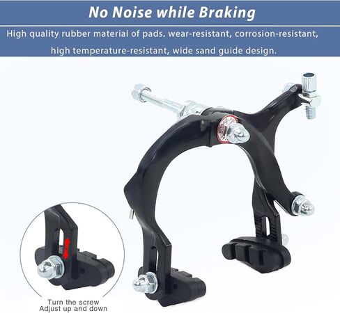Bike Caliper Brake Set Front and Rear Bike Brake Lever with Cables Bike Brake Pads Aluminum Alloy Brake Lever for Road Bike Hybrid Bike Cruiser Bike in Kuwait