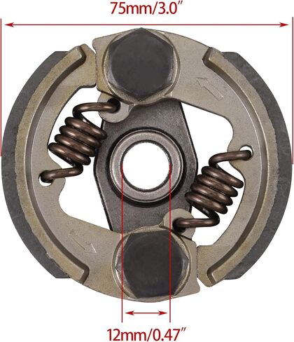WOOSTAR Heavy Duty Clutch Pad With 2 Springs Replacement for 2 Stroke 43cc 49cc 50cc Engine CAG MTA1 MTA2 X1 X3 Scooter Pocket Bike Dirt Pit Bike Mini Quad Red in Saudi Arabia