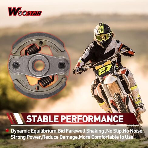 WOOSTAR Heavy Duty Clutch Pad With 2 Springs Replacement for 2 Stroke 43cc 49cc 50cc Engine CAG MTA1 MTA2 X1 X3 Scooter Pocket Bike Dirt Pit Bike Mini Quad Red in Saudi Arabia