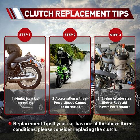 WOOSTAR Heavy Duty Clutch Pad With 2 Springs Replacement for 2 Stroke 43cc 49cc 50cc Engine CAG MTA1 MTA2 X1 X3 Scooter Pocket Bike Dirt Pit Bike Mini Quad Red in Saudi Arabia