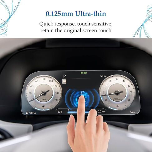 2020 2021 2022 Hyundi Palisade Air Conditioner Screen Plastic Screen Protector High Clarity Anti-Scratch Touch 2020 2021 2022 Palisade PET Plastic Crystal Clear Protective Film (2Pcs) in Kuwait