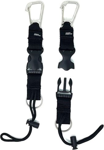 مشبك معدات الغوص العالمي شديد التحمل، والتجديف بالكاياك والرياضات المائية، سريع التحرير، حزام متين، مشبك من الفولاذ المقاوم للصدأ - عبوتان in Kuwait