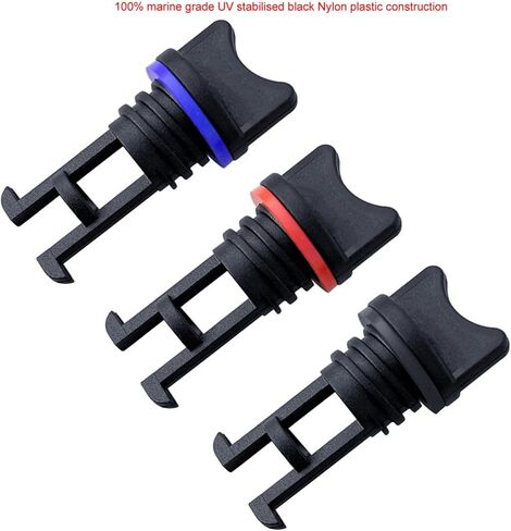 1 قطعة النايلون الأسود كاياك استنزاف المقابس الموضوع استنزاف المقابس كاياك اكسسوارات التجديف لقارب قوارب الكاياك زورق الزورق in Kuwait