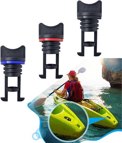 1 قطعة النايلون الأسود كاياك استنزاف المقابس الموضوع استنزاف المقابس كاياك اكسسوارات التجديف لقارب قوارب الكاياك زورق الزورق in Kuwait