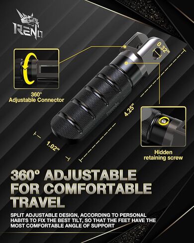 أوتاد قدم الدراجة النارية من RENO، دواسة راحة للسائق ومسند قدم للراكب الأمامي متوافقة مع GSR600 750 | جي اس اكس 1300 هايابوسا | GSX-R600 R750 R1000 S125 | جي اس اكس-اس 750 1000 | SFV 650 جلاديوس in Kuwait