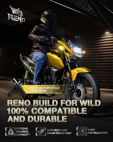 أوتاد قدم الدراجة النارية من RENO، دواسة راحة للسائق ومسند قدم للراكب الأمامي متوافقة مع GSR600 750 | جي اس اكس 1300 هايابوسا | GSX-R600 R750 R1000 S125 | جي اس اكس-اس 750 1000 | SFV 650 جلاديوس in Kuwait