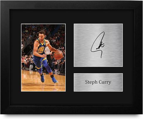 HWC Trading Steph Curry Golden State Warriors Gifts USL Printed Signed Autograph Picture for Basketball Memorabilia Fans - US Letter Size in Saudi Arabia