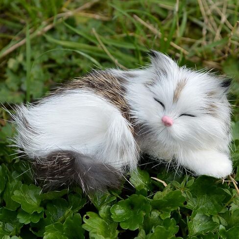 Set of 5 Mini Realistic Cats Lifelike Baby Kittens Cute Furry Kitties Replica in Saudi Arabia