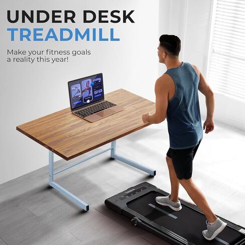 SereneLife Foldable Walking Pad Treadmill, Speed 0.6 – 7.6 MPH Under Desk 2.5 HP App Support, Easy Assembly and Storage, Wide Belt for Walking or Jogging in Saudi Arabia