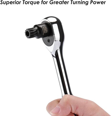MIXPOWER مجموعة مقابس ثلاثية مربعة ذات تأثير منخفض، هيكل صلب من قطعة واحدة، M4- M18، فولاذ موليبدينوم الكروم، مجموعة 9 قطع in Saudi Arabia