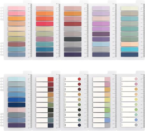 EOOUT 2000pcs Annotation Tabs, Morandi Colored Sticky Tabs, Writable and Repositionable Page Markers for Binders in Saudi Arabia