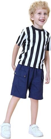 TopTie Children's Referee Shirt Costume Kids Ref Uniform for Soccer Football Basketball in Saudi Arabia