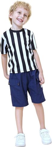 TopTie Children's Referee Shirt Costume Kids Ref Uniform for Soccer Football Basketball in Saudi Arabia