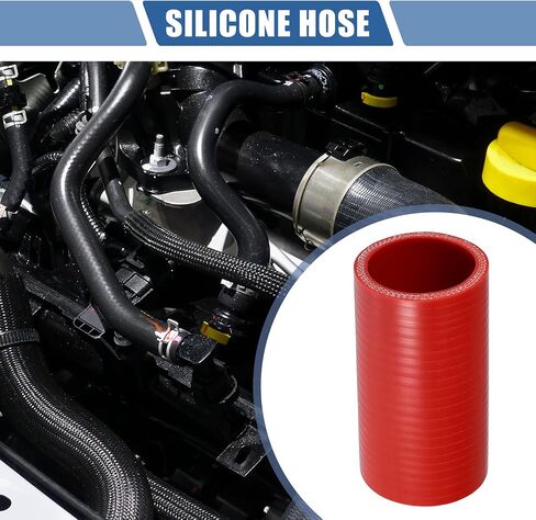 X AUTOHAUX 1 قطعة 35 مللي متر 1.38 "ID 100 مللي متر 3.94" طول 0 درجة الأحمر سيارة خرطوم سيليكون خرطوم التبريد العالمي in Saudi Arabia