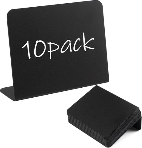 لافتات سبورة صغيرة مقاس 4 × 3 بوصات لملصقات سبورة الطاولة، بوفيه ريفي على شكل حرف L، لافتات بوفيه سبورة صغيرة، ملصقات طعام للحفلات - البوفيه - طاولات الزفاف - المخبز (10 قطع 4 × 3 بوصة) in Kuwait