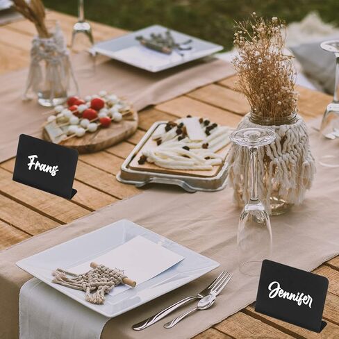 لافتات سبورة صغيرة مقاس 4 × 3 بوصات لملصقات سبورة الطاولة، بوفيه ريفي على شكل حرف L، لافتات بوفيه سبورة صغيرة، ملصقات طعام للحفلات - البوفيه - طاولات الزفاف - المخبز (10 قطع 4 × 3 بوصة) in Kuwait