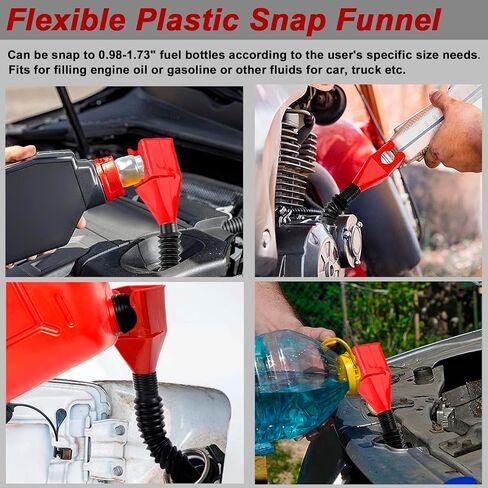 مجموعة مفاتيح ربط فلتر الزيت 4 قطع، أداة إزالة فلتر الزيت من 2-1/2 إلى 4 بوصة و1/2 بوصة مفتاح ربط بسقاطة مع مقبس محرك طويل، قمع زيت مرن لتغيير الزيت in Kuwait