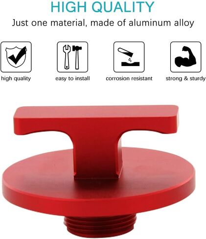 Oil Filter Plug Tool Aluminum Alloy, Oil Filter Plug Cap Off Tool Compatible with 2013-2019 Dodge Ram 2500 3500 Cummins 5.7L 6.4L 6.7L Turbo Diesel Engines (Red) in Saudi Arabia