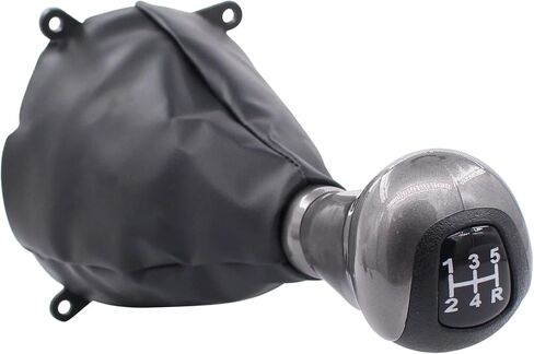 مجموعة مقبض مقبض فرامل ركن السيارة XtremeAmazing وعصا ناقل الحركة اليدوية ورأس مقبض ناقل الحركة 5 سرعات مع غطاء غبار التمهيد من جلد البولي يوريثان مجموعة من 3 in Kuwait