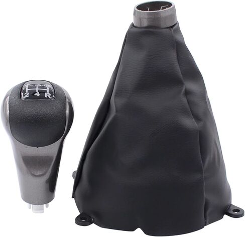 مجموعة مقبض مقبض فرامل ركن السيارة XtremeAmazing وعصا ناقل الحركة اليدوية ورأس مقبض ناقل الحركة 5 سرعات مع غطاء غبار التمهيد من جلد البولي يوريثان مجموعة من 3 in Kuwait