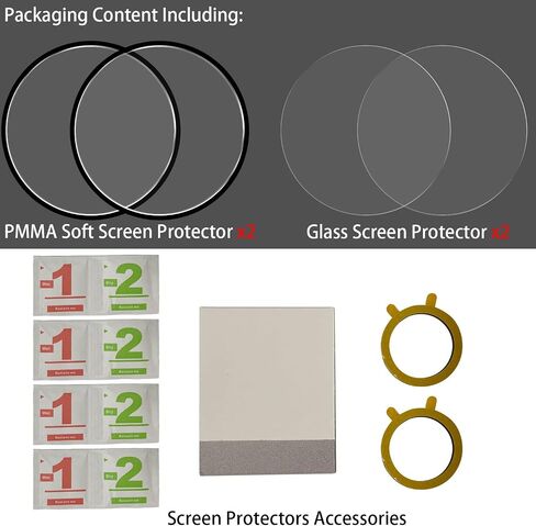 [2+2] عبوة لواقي شاشة Galaxy Watch 5 Pro من الزجاج المقسى وغطاء فيلم PMMA مرن متوافق مع Samsung Galaxy Watch 5 Pro 45 مم [بدون فقاعات] [شفاف كريستالي] [مقاوم للخدش] in Saudi Arabia