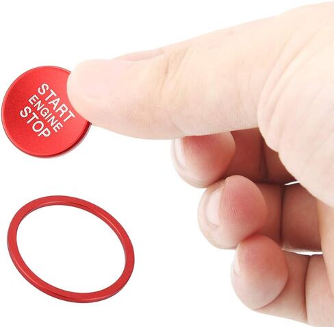 ملصق حلقة زر بدء تشغيل المحرك الأحمر مناسب لملحقات Volkswagen VW Golf 7 GTI R Jetta CC Arteon in Kuwait
