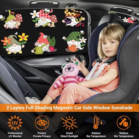 ZATOOTO ظل الشمس لنافذة السيارة، 4 عبوات من ظلال نافذة السيارة للطفل 100٪ تحجب الشمس والحرارة طبقتين ظلال خصوصية السيارة للرضاعة الطبيعية ورحلة الطريق هدايا التماثيل المضحكة للنساء in Kuwait