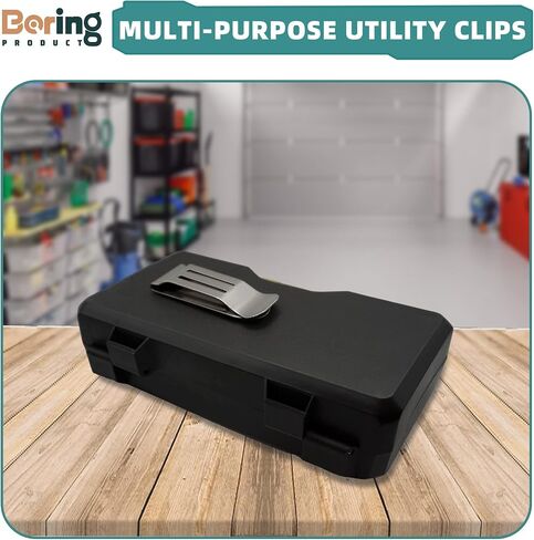 Attachable Pocket Clip for Smartphones 1 Pack Hip Clip Universal Phone Clip for Belt Holster Mobile Case Adhesive Accessories Metal, Matte Black in Saudi Arabia