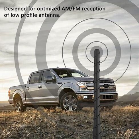 هوائي مطاطي للشاحنة لفورد F150 2009-2024، هوائي لملحقات شاحنة دودج رام 1500، آمن لغسيل السيارات، خيوط من الفولاذ المقاوم للصدأ، ملحقات فورد F150 F250، استبدال دودج رام 1500 - 7.2 بوصة in Saudi Arabia