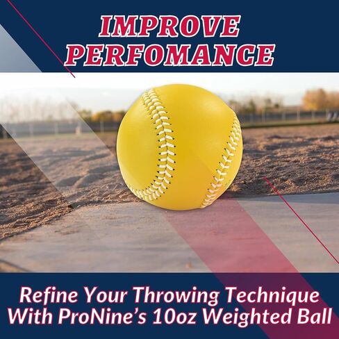 لعبة بيسبول برونين الموزونة للرمي والرمي - (كرة 10 أونصة) - أدوات تدريب البيسبول الموزونة مع حقيبة كوفي in Kuwait
