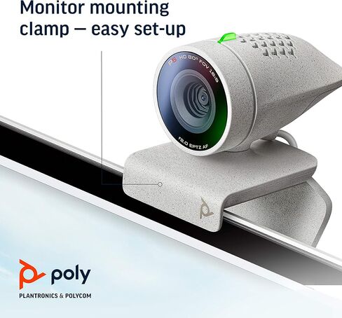 Plantronics Poly - كاميرا ويب Studio P5 مع مجموعة سماعات Voyager 4220 UC Polycom - كاميرا مؤتمرات فيديو احترافية بدقة 1080 بكسل عالية الدقة وسماعة رأس لاسلكية بلوتوث ستيريو - معتمدة للتكبير والفرق in Saudi Arabia