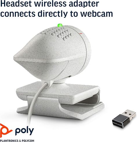 Plantronics Poly - كاميرا ويب Studio P5 مع مجموعة سماعات Voyager 4220 UC Polycom - كاميرا مؤتمرات فيديو احترافية بدقة 1080 بكسل عالية الدقة وسماعة رأس لاسلكية بلوتوث ستيريو - معتمدة للتكبير والفرق in Saudi Arabia