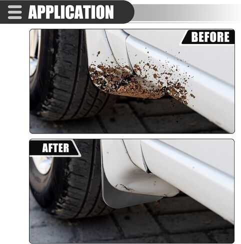 أغطية الطين للسيارة من موتفورتي، واقيات الرذاذ، لكيا سبورتاج 2022-2023، بلاستسي، مع مسمار، اسود، مجموعة واحدة in Kuwait