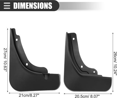 أغطية الطين للسيارة من موتفورتي، واقيات الرذاذ، لكيا سبورتاج 2022-2023، بلاستسي، مع مسمار، اسود، مجموعة واحدة in Kuwait