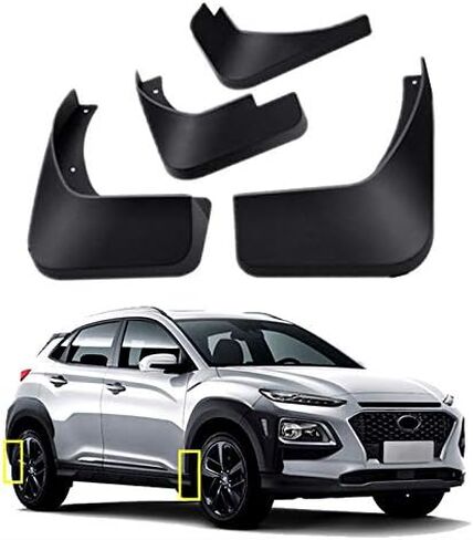 مجموعة اللوحات الطينية لسيارة Hyundai Kona 2023 2018-2022 واقي الطين الأمامي والخلفي 4 قطع من TOPGRIL in Kuwait