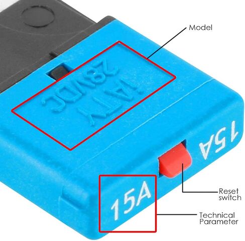 Car Blade Fuse Kit Resettable Auto Fuses 10Amp 15Amp 20Amp DEALPEAK 3Pcs/Set Manual Reset Reusable Circuit Breaker Blade Fuse Overload Protector Fuse for Car/RV/SUV/Truck/Motorcycle/Boat in Saudi Arabia