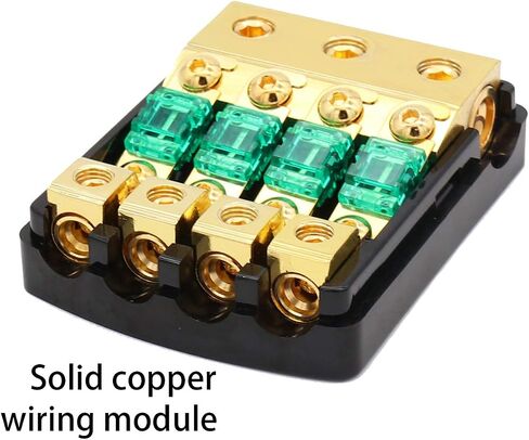 Magicsource في الخط حامل فيوز ANL صغير 4/8 Gange AWG في 4/8 Gange AWG 1-Way Out النحاس لمسة نهائية عالية التوصيل مع مصهر صغير 60A لبطارية الصوت في السيارة كتلة الصمامات in Saudi Arabia