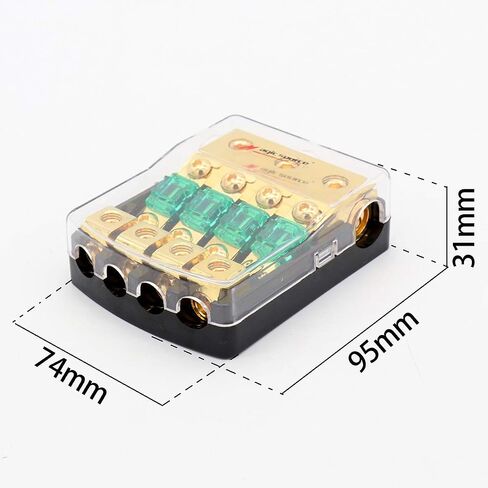 Magicsource في الخط حامل فيوز ANL صغير 4/8 Gange AWG في 4/8 Gange AWG 1-Way Out النحاس لمسة نهائية عالية التوصيل مع مصهر صغير 60A لبطارية الصوت في السيارة كتلة الصمامات in Saudi Arabia