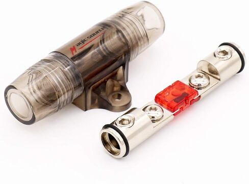 Magicsource في الخط حامل فيوز ANL صغير 4/8 Gange AWG في 4/8 Gange AWG 1-Way Out النحاس لمسة نهائية عالية التوصيل مع مصهر صغير 60A لبطارية الصوت في السيارة كتلة الصمامات in Saudi Arabia