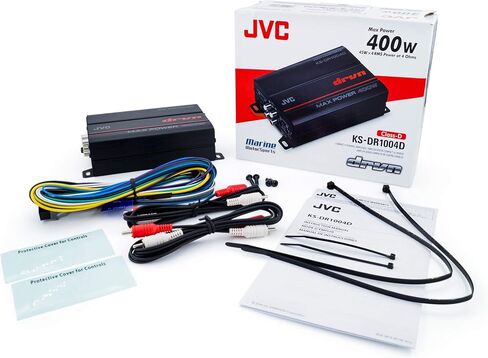 JVC KS-DR1004D مضخم صوت 400 وات 4 قنوات قابل للتوصيل للسيارات والبحرية وRZR/ATV/UTV/Cart Motorsports in Saudi Arabia