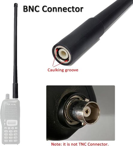 HYS VHF UHF BNC هوائي لاسلكي، 144/430 ميجا هرتز ثنائي النطاق HT هوائي لـ 136-174/400-470 ميجا هرتز BNC ICOM IC-V8 V86 IC-T7H Yaesu FT-530 محمول باليد ثنائي الاتجاه راديو Uniden الماسح الضوئي in Saudi Arabia